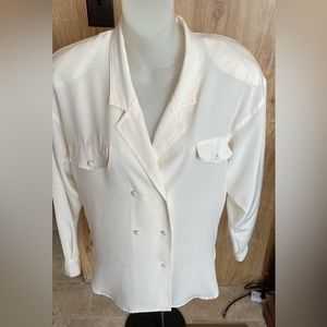Susan Hutton Women’s Off White Blouse Size 12